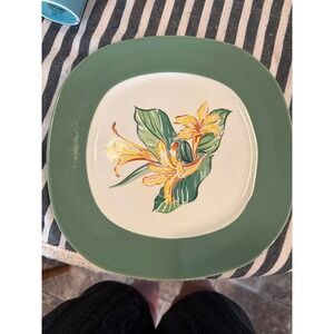 Taylor Smith Taylor Conversation Daylily Plate Walter Dorwin Teague MCM 10in